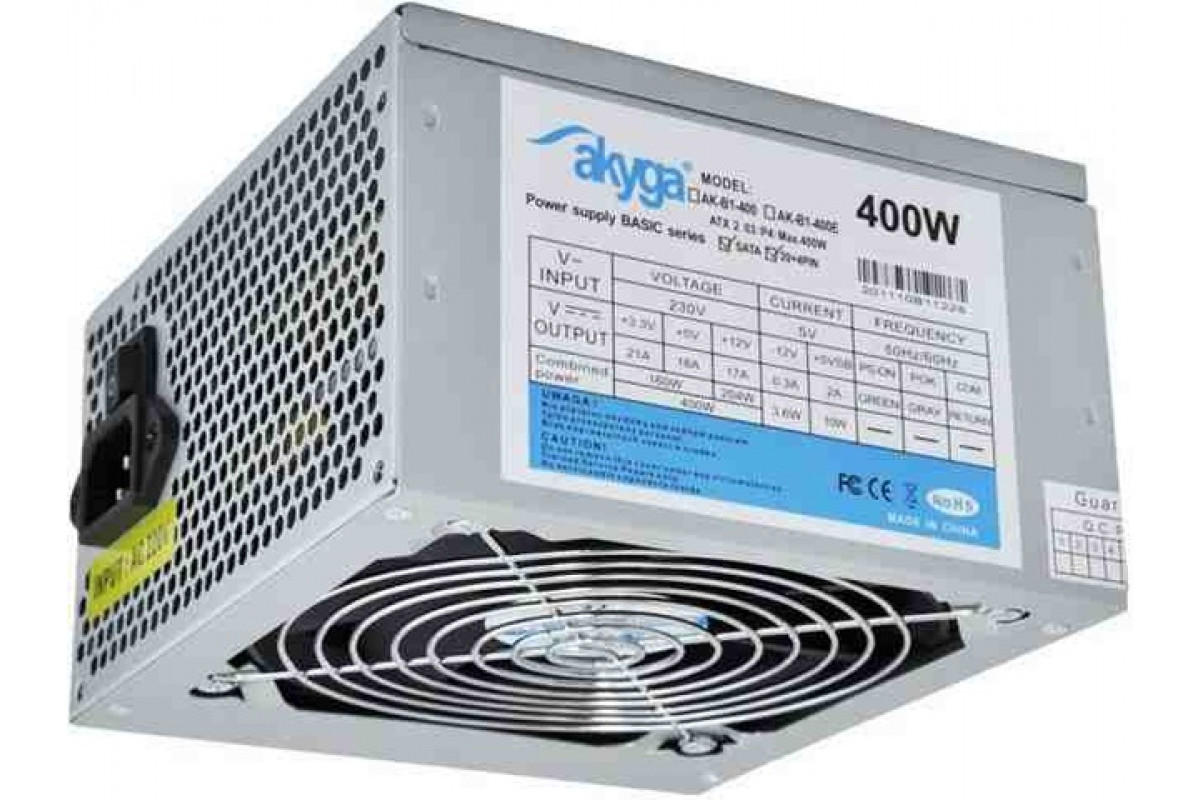 Мощность блока. Akyga AK-b1-400 Basic 400w. Блок питания Akyga AK-b1-400 400w. Блок питания Akyga AK-b1-400s 400w. Блок питания Akyga AK-b1-500 500w.